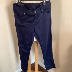 Lilly Pulitzer Midnight Blue Worth Skinny Pants Size 14